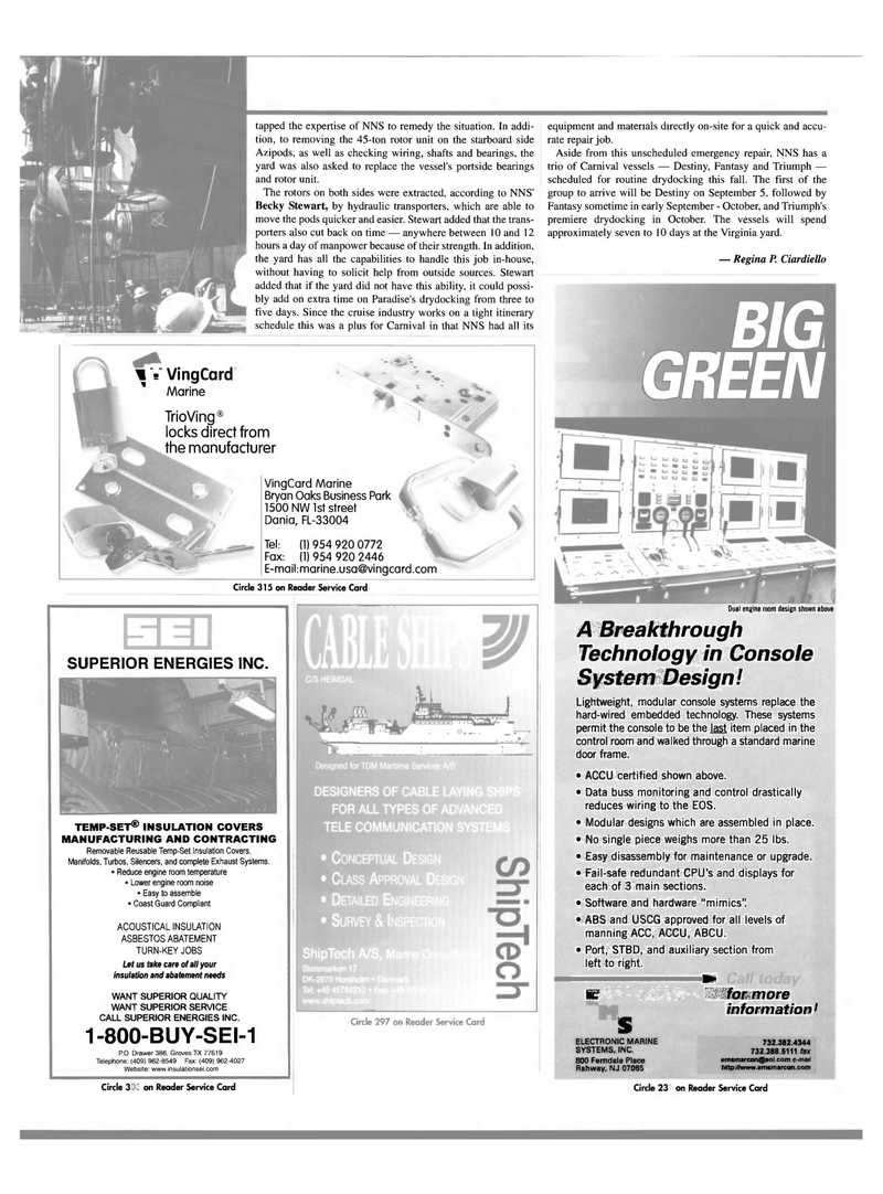 Maritime Reporter Magazine, page 33,  Sep 2000