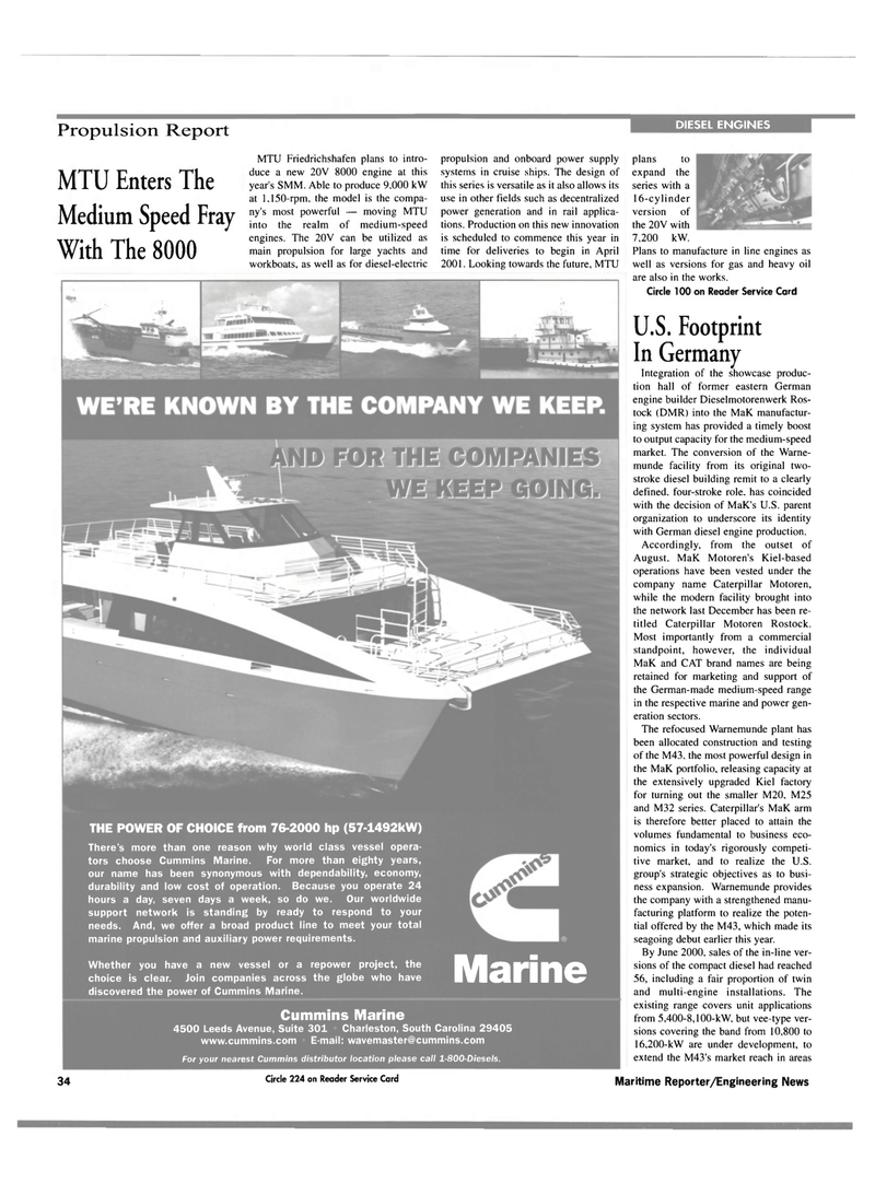 Maritime Reporter Magazine, page 34,  Sep 2000