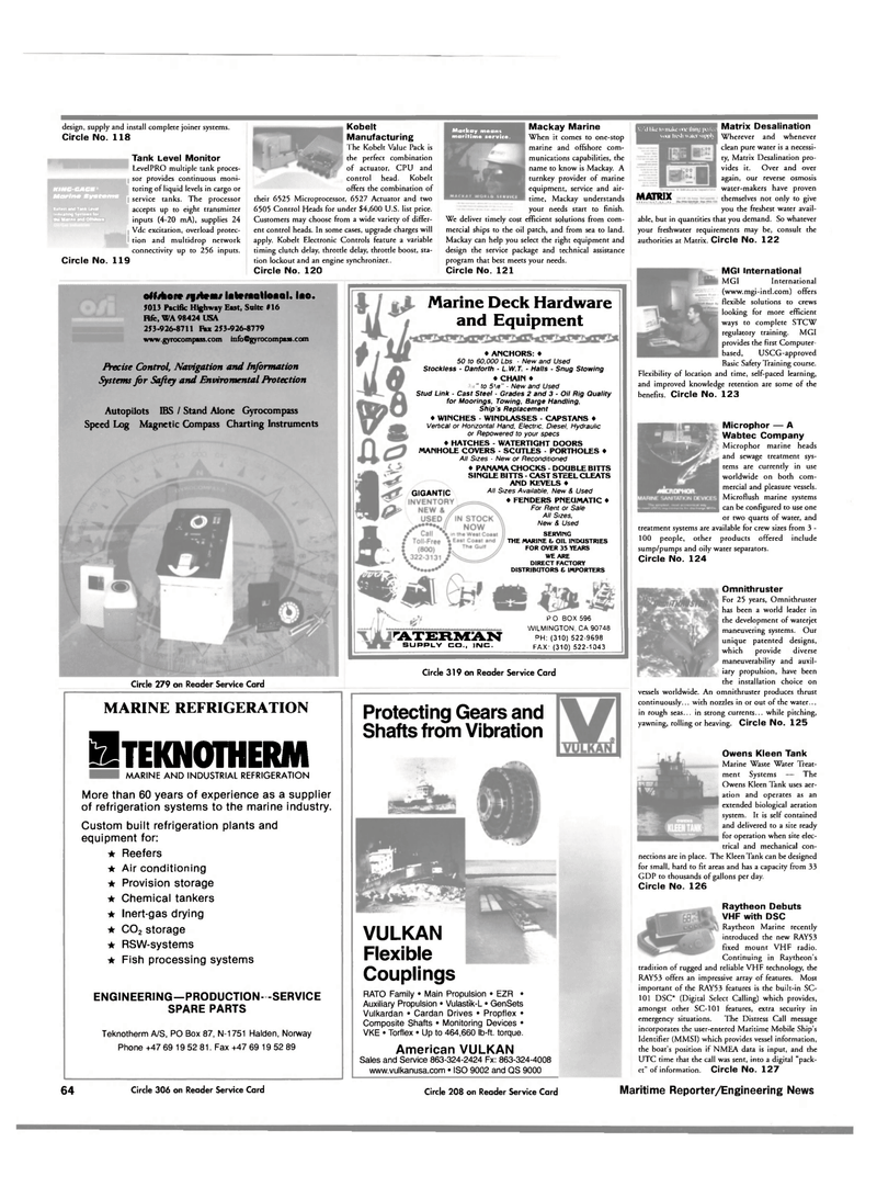 Maritime Reporter Magazine, page 3rd Cover,  Sep 2000