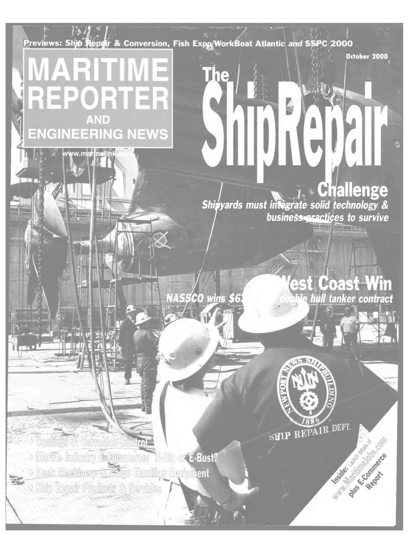 Maritime Reporter Magazine Cover Oct 2000 - 