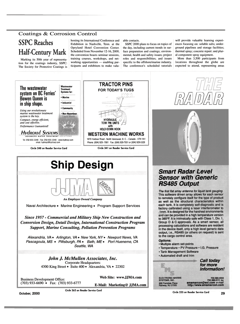 Maritime Reporter Magazine, page 29,  Oct 2000