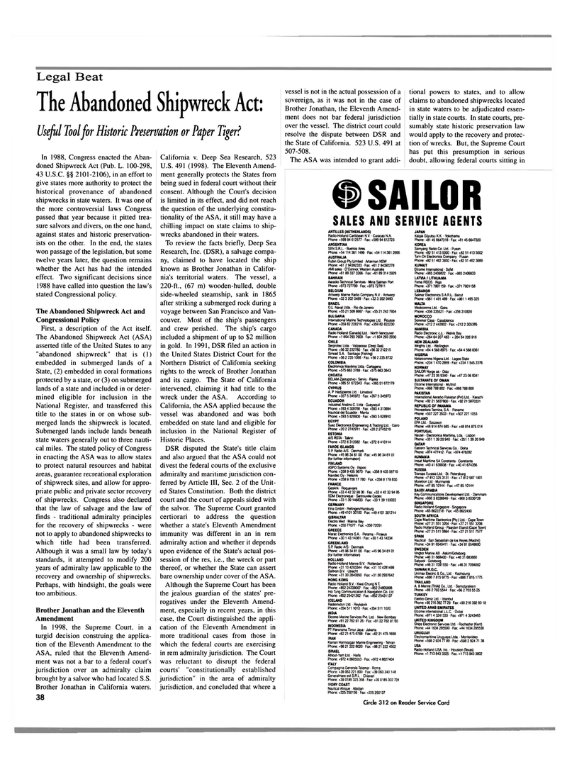 Maritime Reporter Magazine, page 40,  Oct 2000