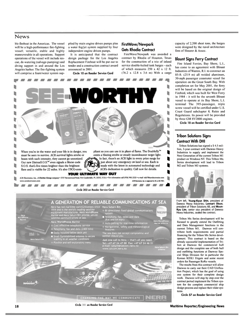 Maritime Reporter Magazine, page 20,  Nov 2000