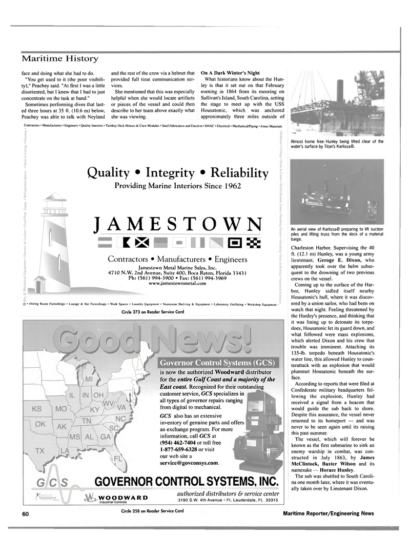 Maritime Reporter Magazine, page 62,  Nov 2000
