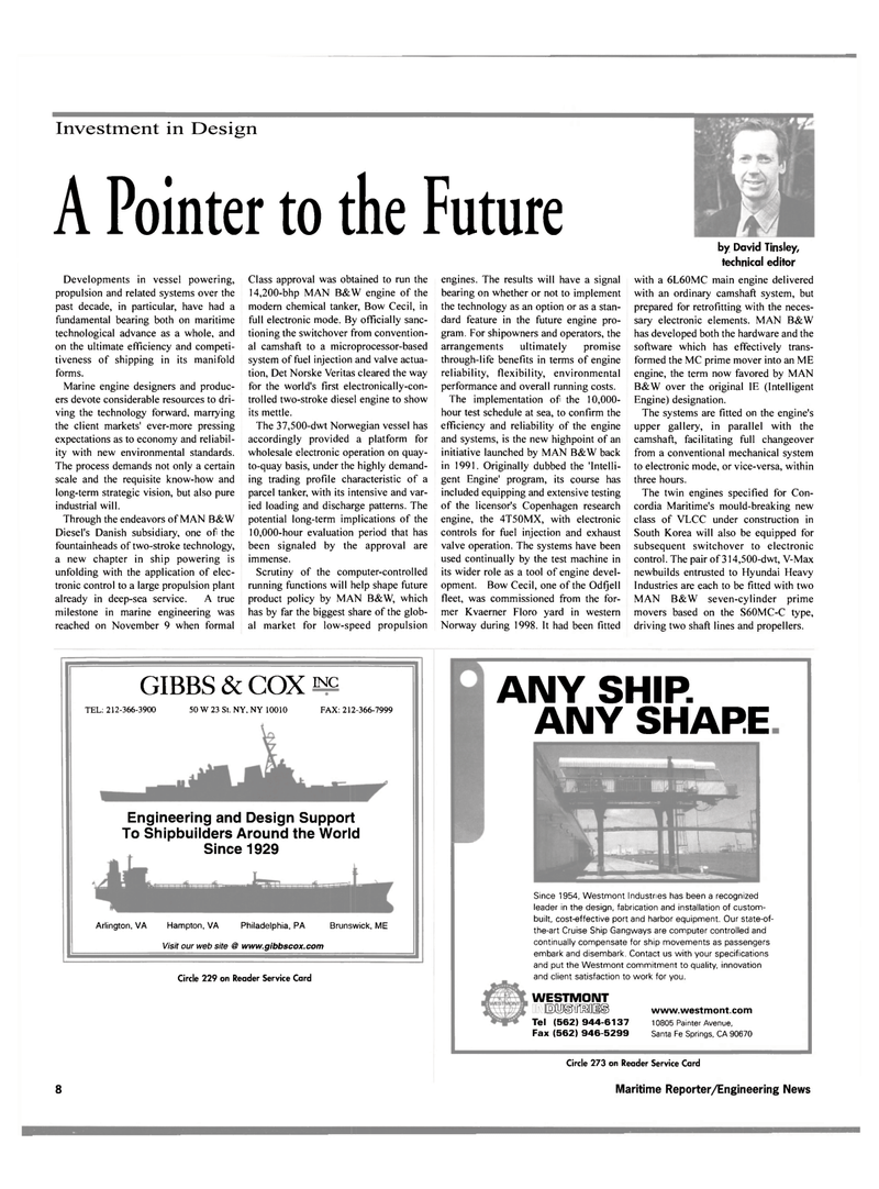Maritime Reporter Magazine, page 11,  Dec 2000
