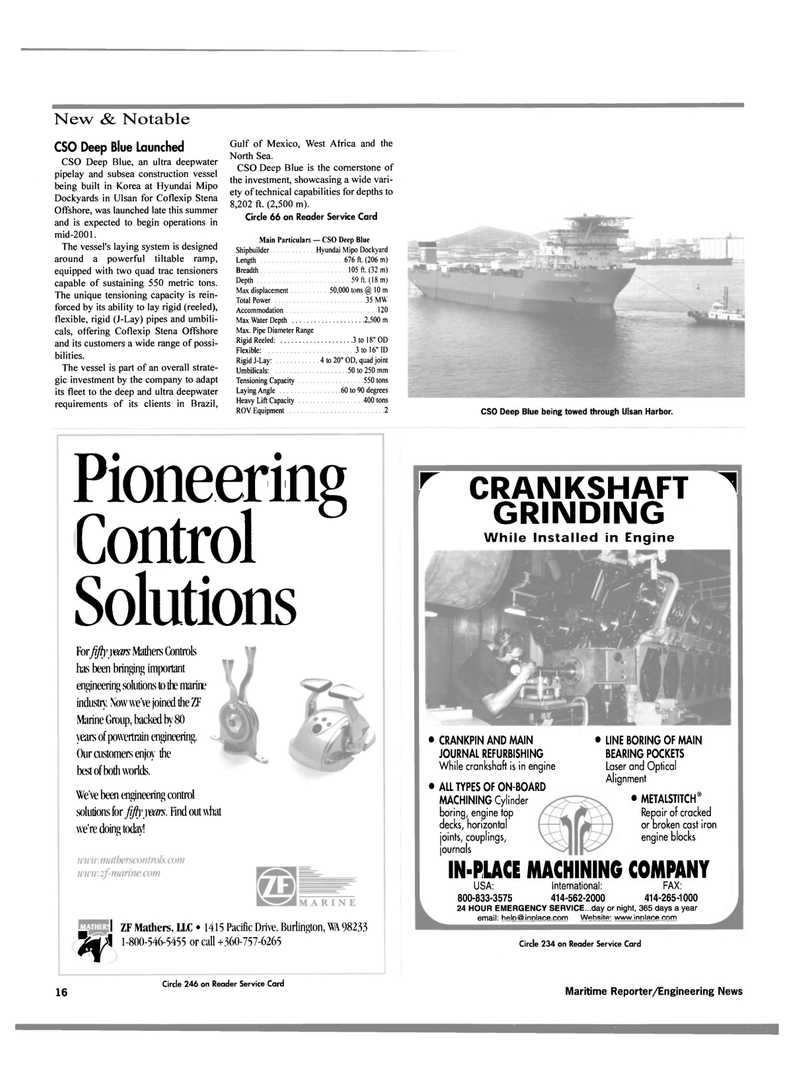 Maritime Reporter Magazine, page 19,  Dec 2000