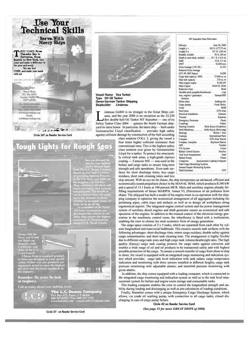 Maritime Reporter Magazine, page 39,  Dec 2000