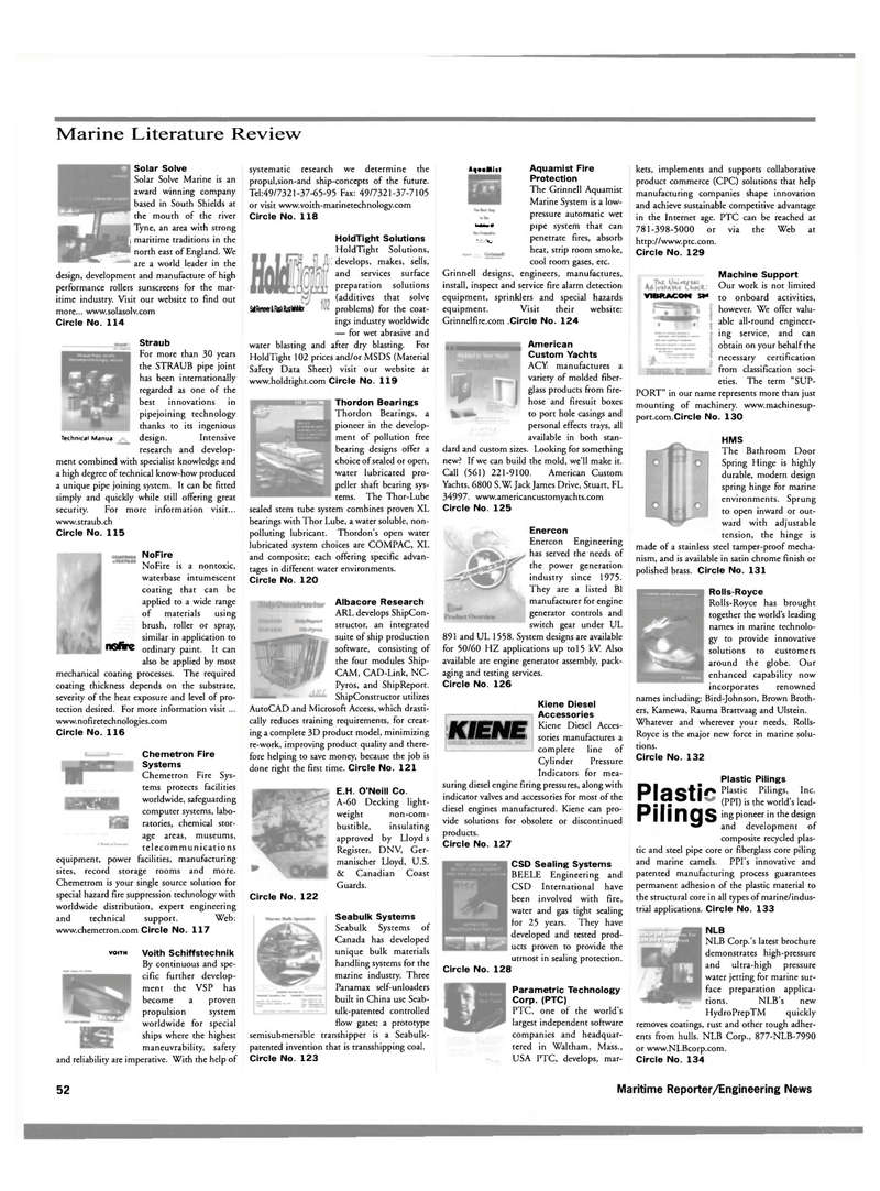 Maritime Reporter Magazine, page 55,  Dec 2000