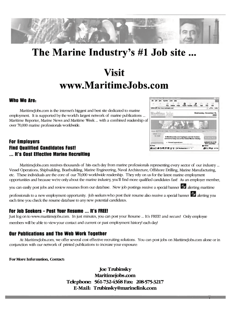 Maritime Reporter Magazine, page 61,  Dec 2000