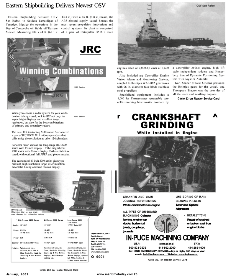 Maritime Reporter Magazine, page 23,  Jan 2001