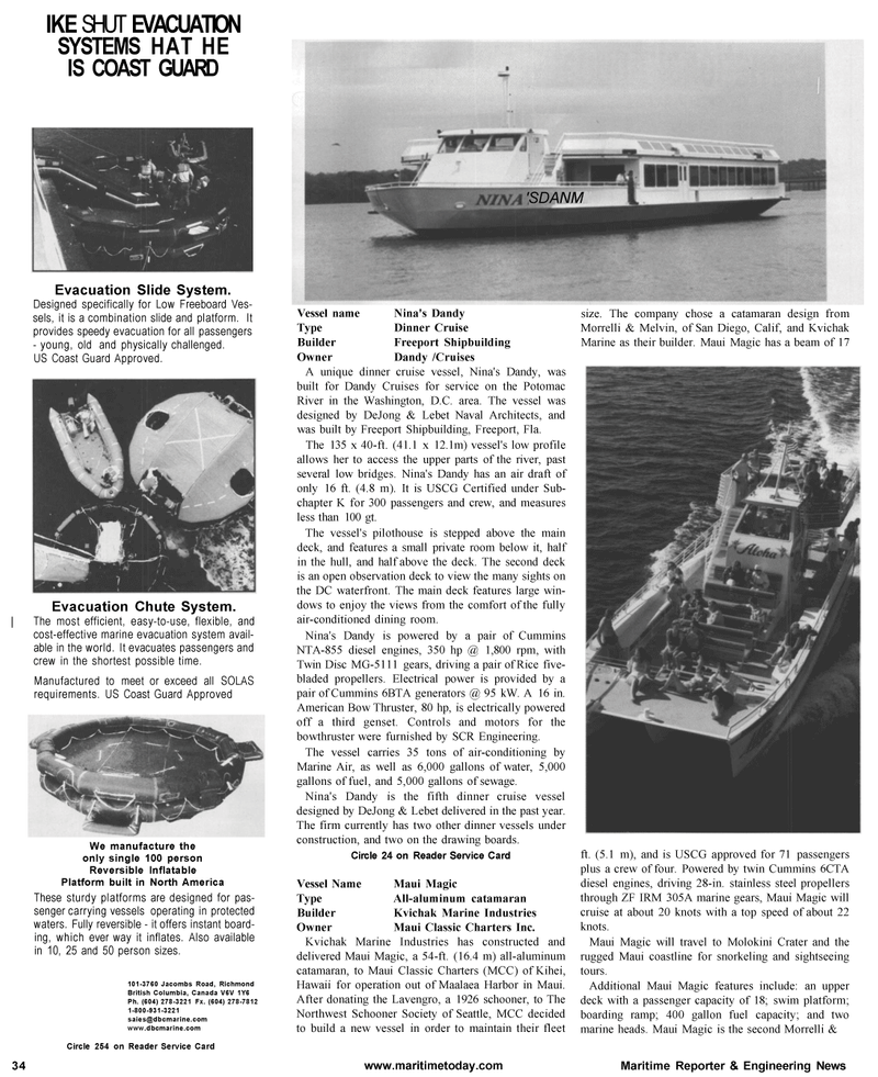 Maritime Reporter Magazine, page 34,  Jan 2001