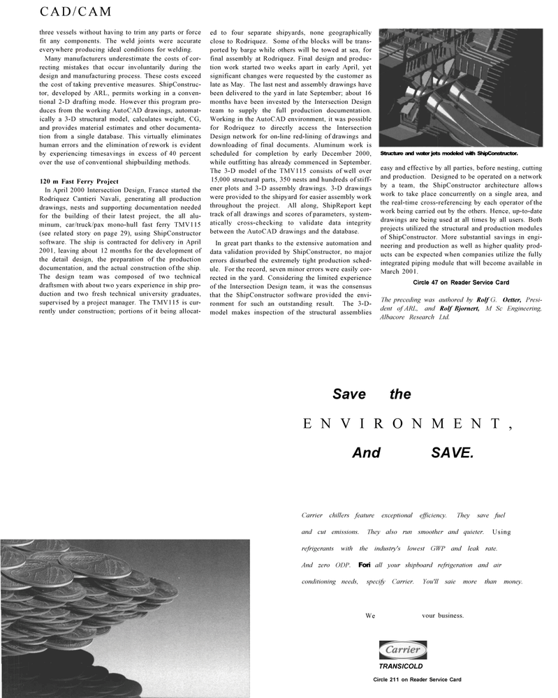 Maritime Reporter Magazine, page 37,  Jan 2001