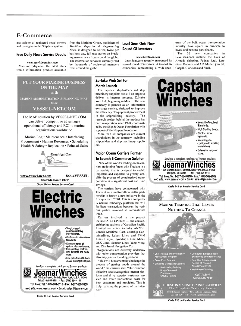 Maritime Reporter Magazine, page 15,  Feb 2001