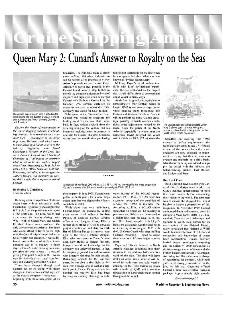 Maritime Reporter Magazine, page 30,  Feb 2001