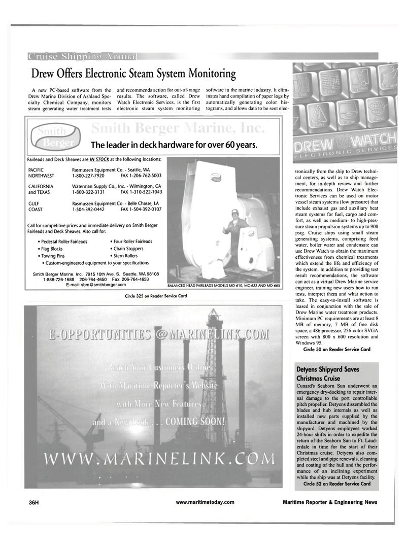 Maritime Reporter Magazine, page 44,  Feb 2001