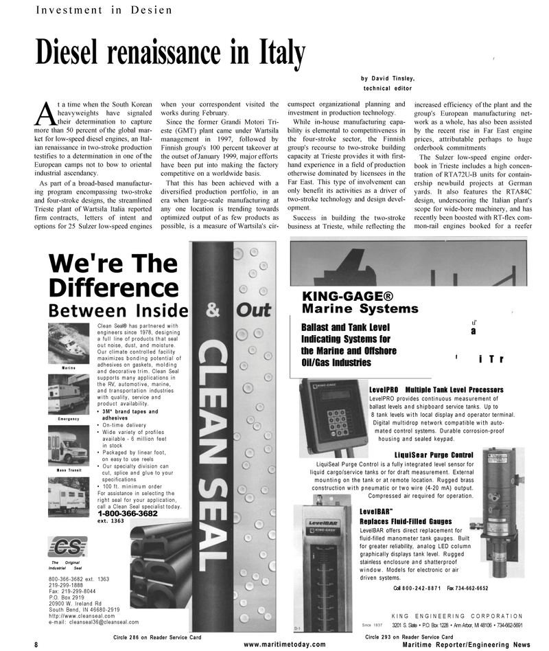Maritime Reporter Magazine, page 8,  Mar 2001