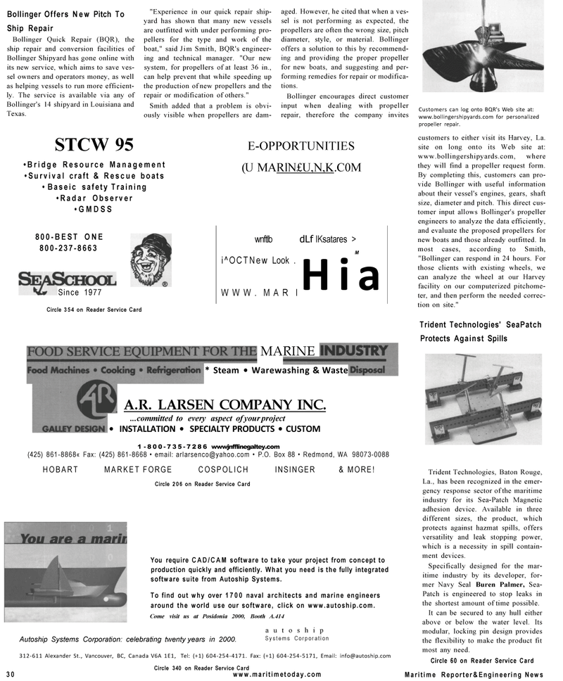 Maritime Reporter Magazine, page 30,  Mar 2001