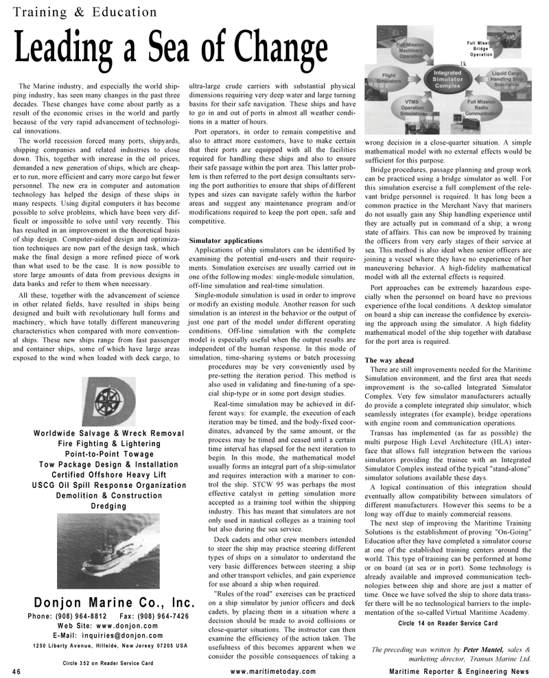 Maritime Reporter Magazine, page 46,  Mar 2001