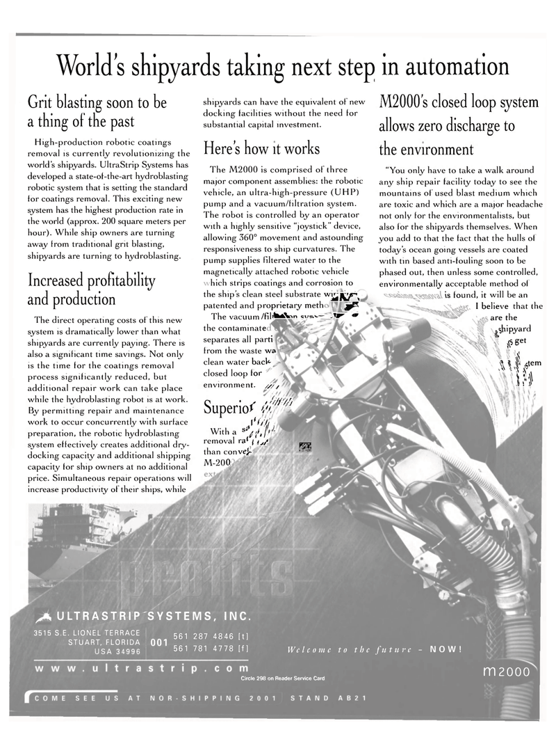 Maritime Reporter Magazine, page 11,  May 2001