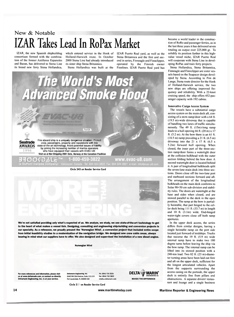 Maritime Reporter Magazine, page 14,  May 2001