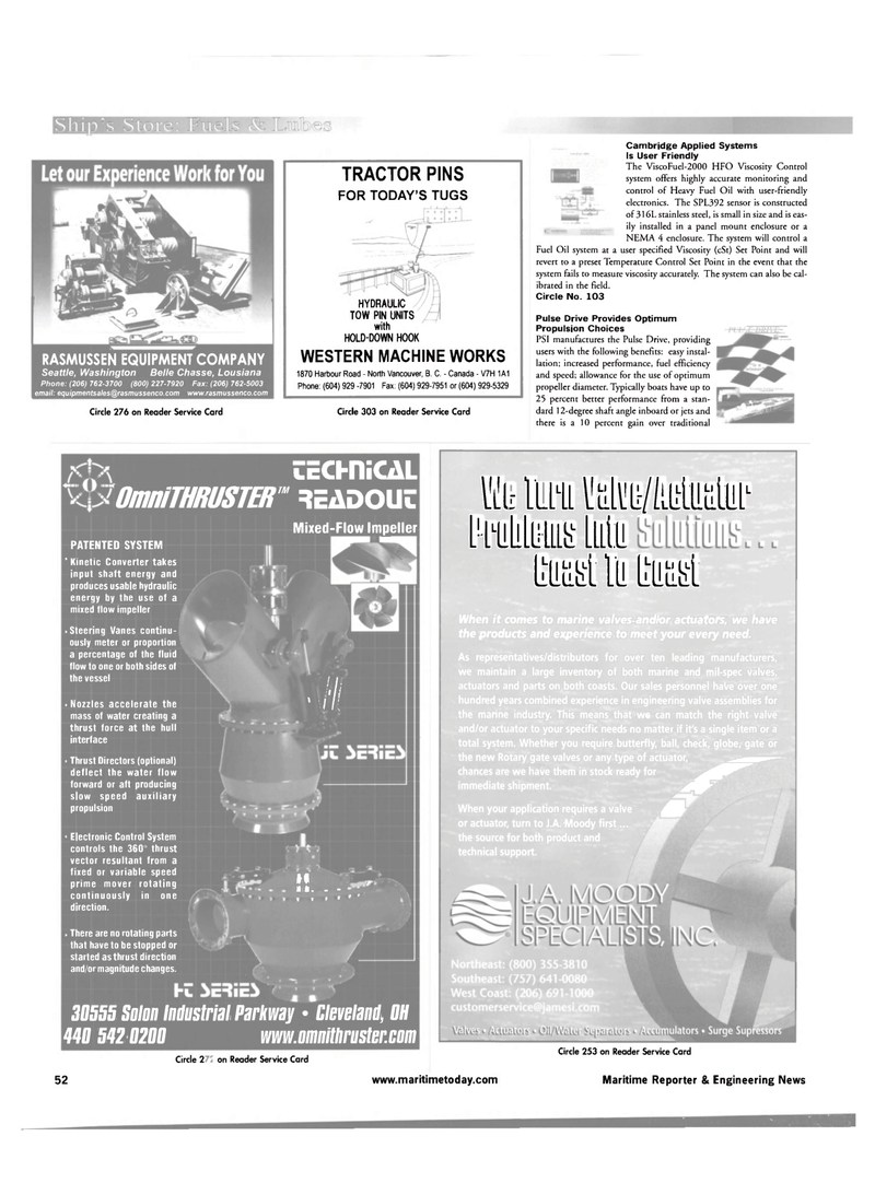 Maritime Reporter Magazine, page 52,  May 2001