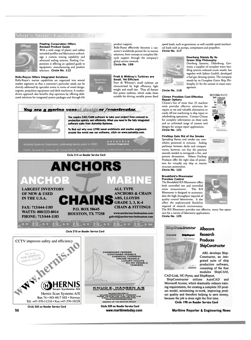 Maritime Reporter Magazine, page 56,  May 2001
