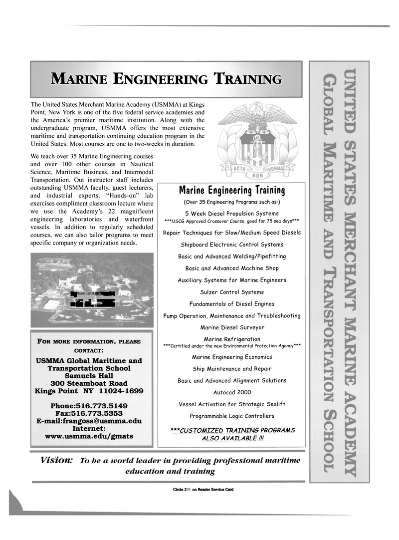 Maritime Reporter Magazine, page 4th Cover,  May 2001