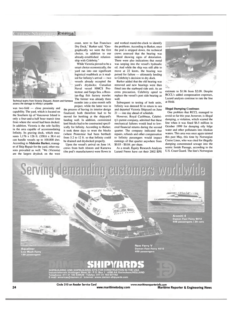 Maritime Reporter Magazine, page 24,  Jul 2001