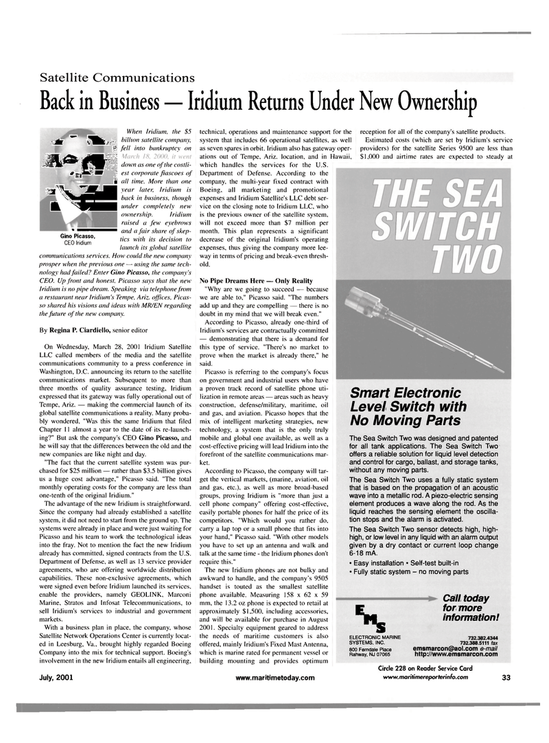 Maritime Reporter Magazine, page 33,  Jul 2001