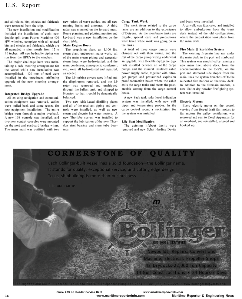 Maritime Reporter Magazine, page 36,  Aug 2001