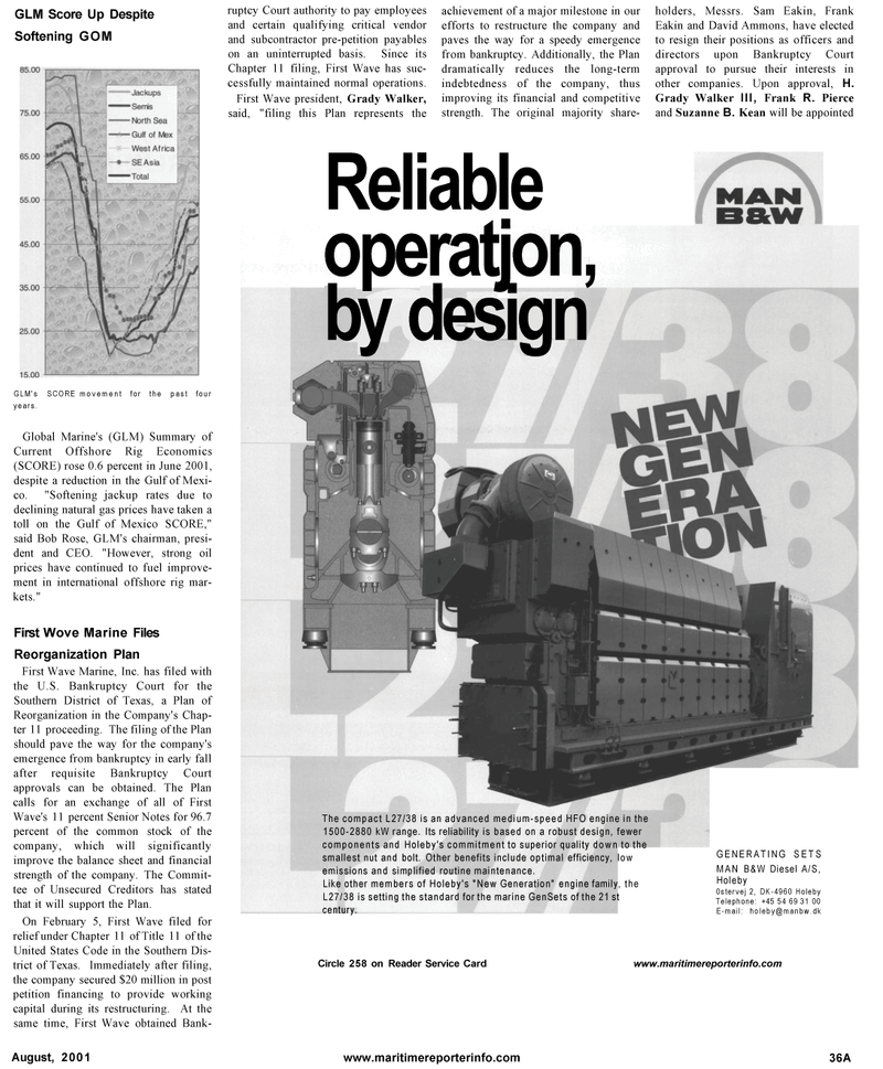 Maritime Reporter Magazine, page 39,  Aug 2001