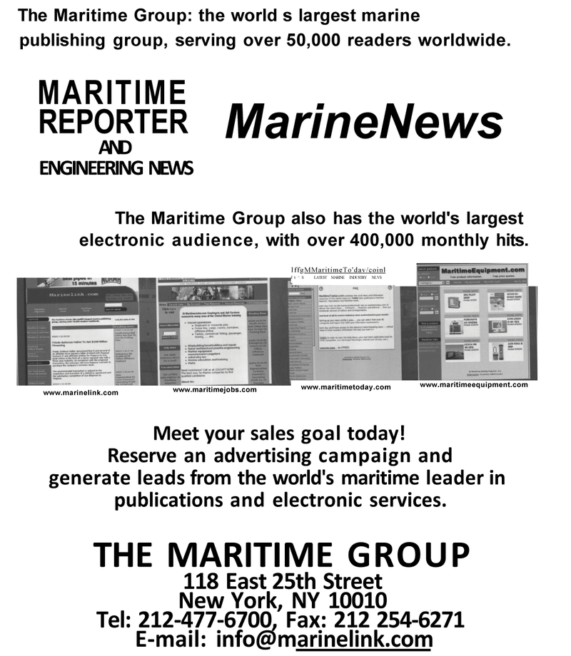 Maritime Reporter Magazine, page 44,  Aug 2001