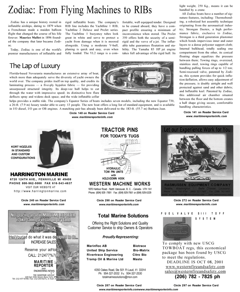 Maritime Reporter Magazine, page 61,  Aug 2001