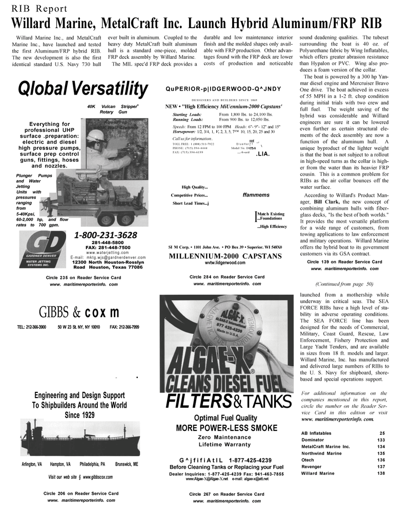 Maritime Reporter Magazine, page 62,  Aug 2001