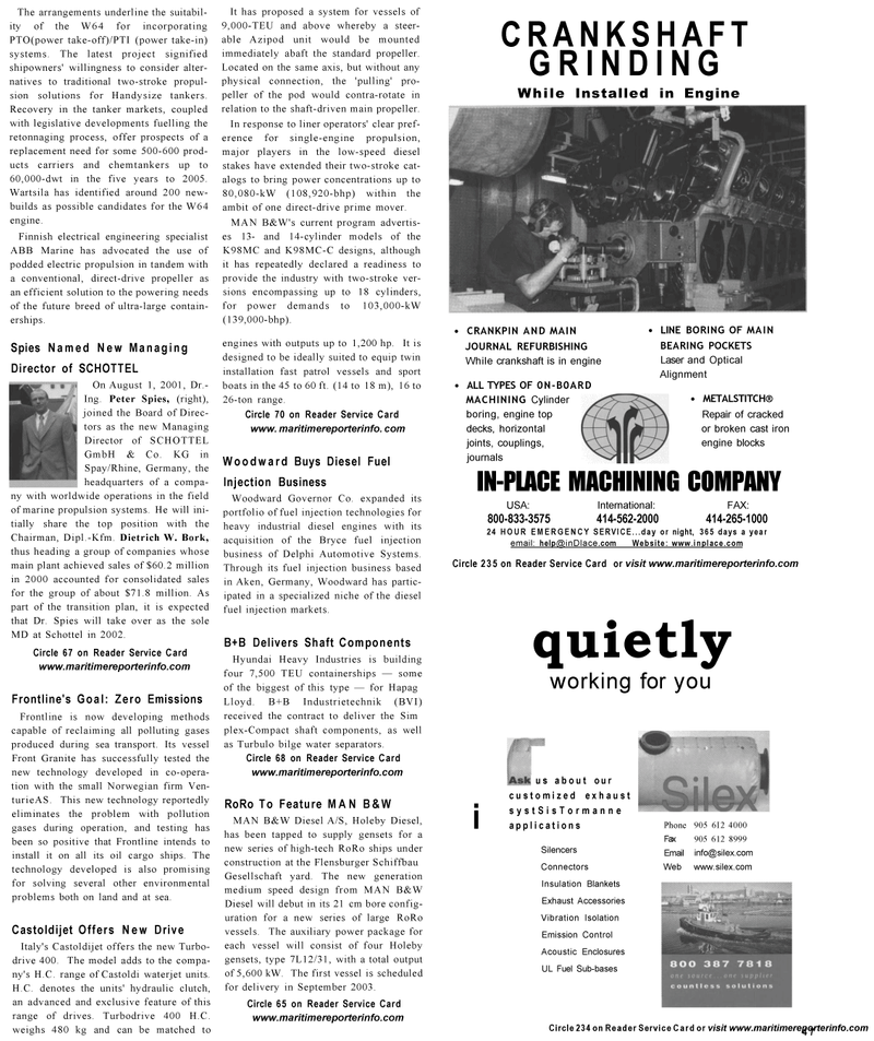 Maritime Reporter Magazine, page 47,  Sep 2001