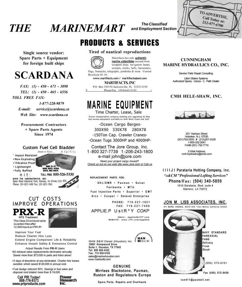 Maritime Reporter Magazine, page 65,  Sep 2001