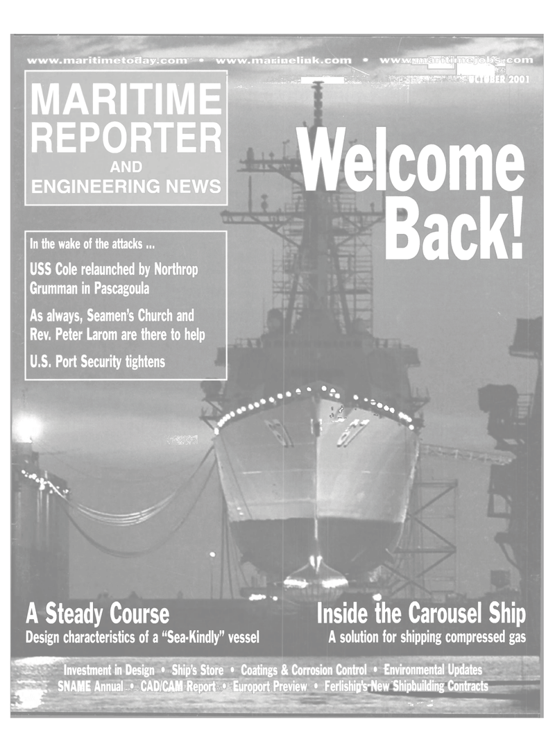 Maritime Reporter Magazine Cover Oct 2001 - 
