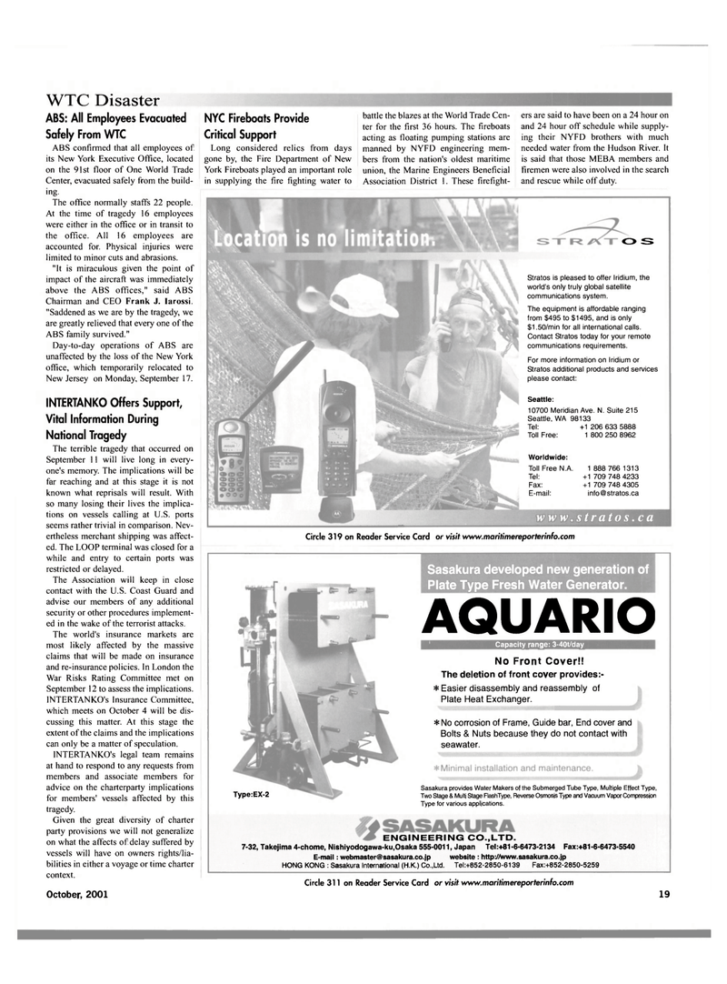 Maritime Reporter Magazine, page 19,  Oct 2001