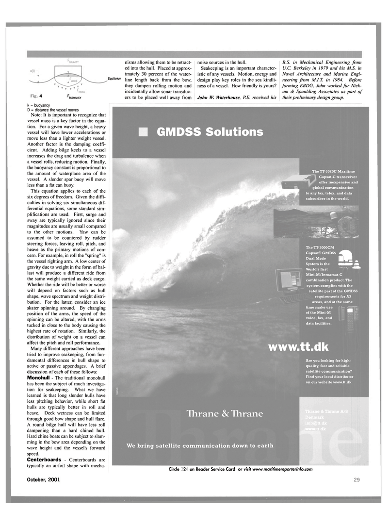 Maritime Reporter Magazine, page 29,  Oct 2001