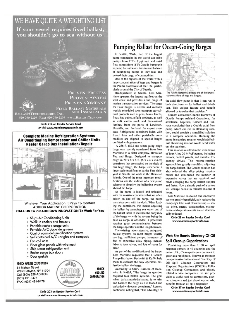 Maritime Reporter Magazine, page 62,  Oct 2001