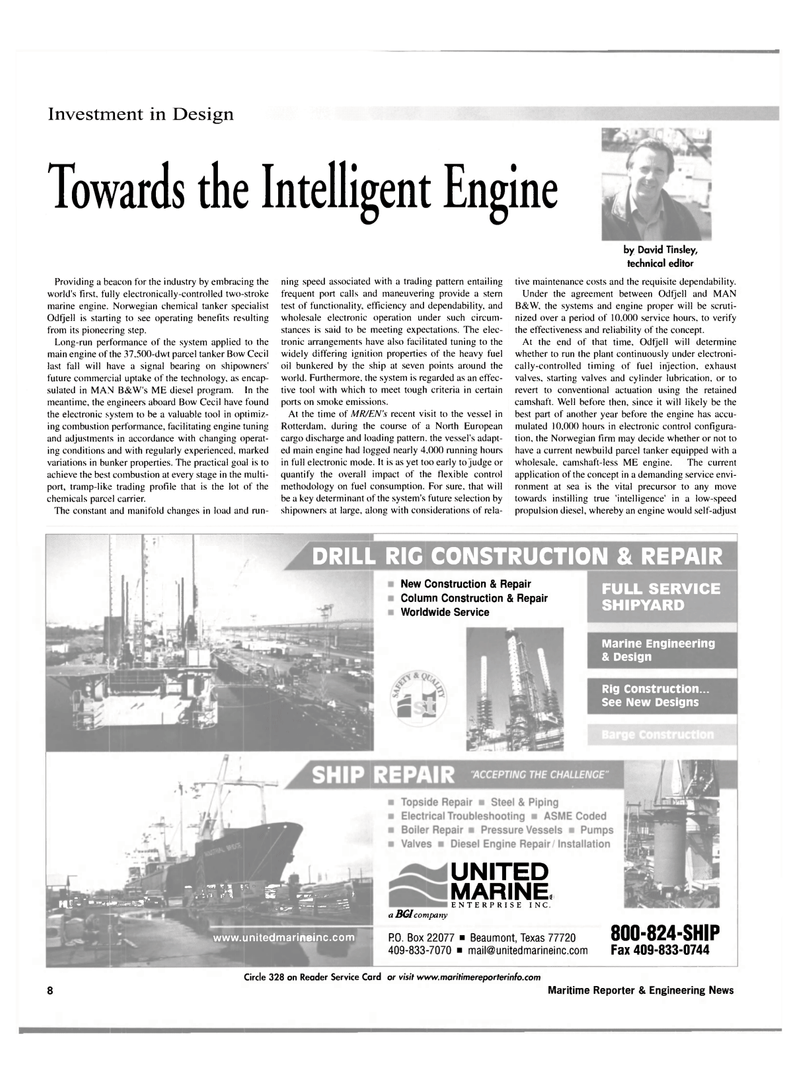Maritime Reporter Magazine, page 8,  Nov 2001