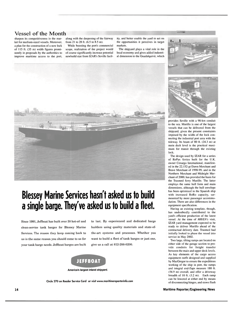 Maritime Reporter Magazine, page 14,  Nov 2001
