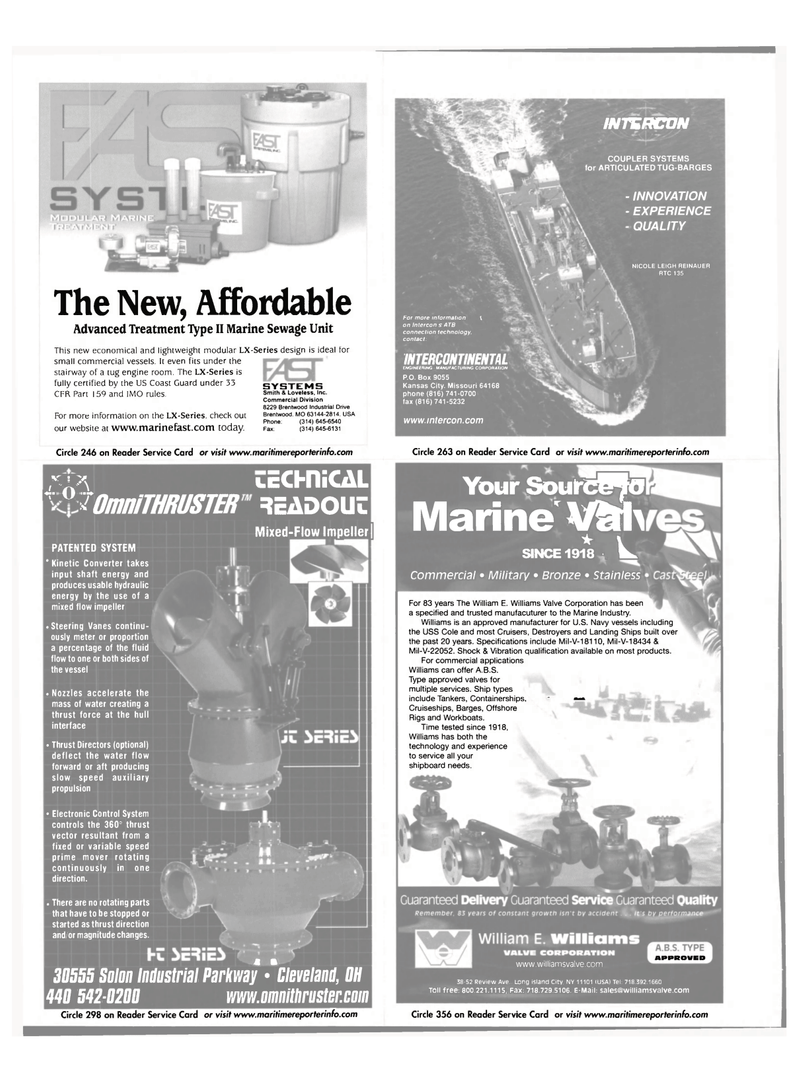Maritime Reporter Magazine, page 68,  Nov 2001
