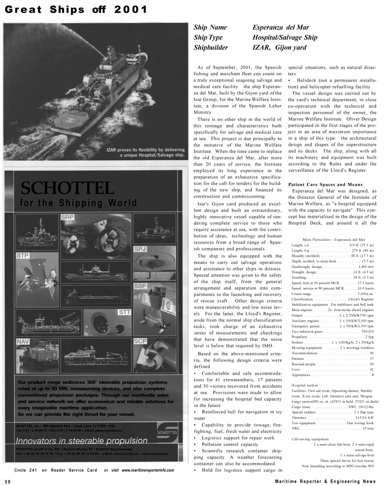 Maritime Reporter Magazine, page 30,  Dec 2001