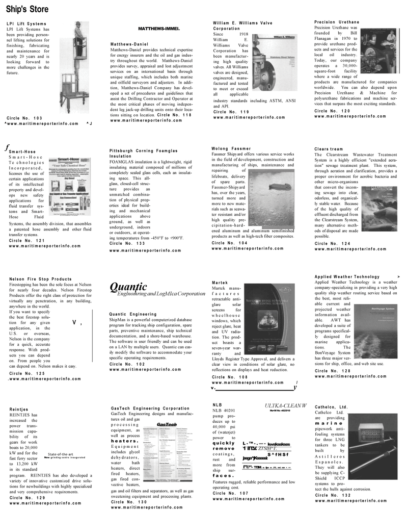 Maritime Reporter Magazine, page 52,  Dec 2001