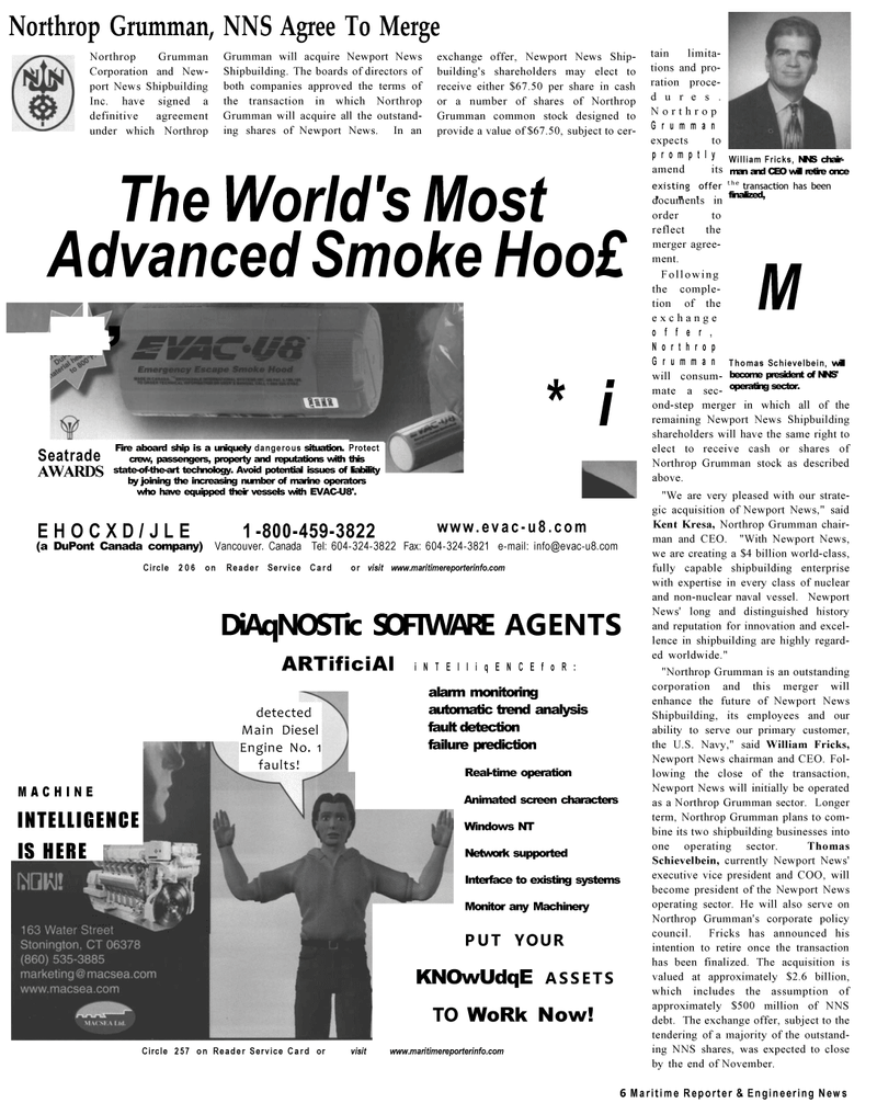 Maritime Reporter Magazine, page 4,  Dec 2001