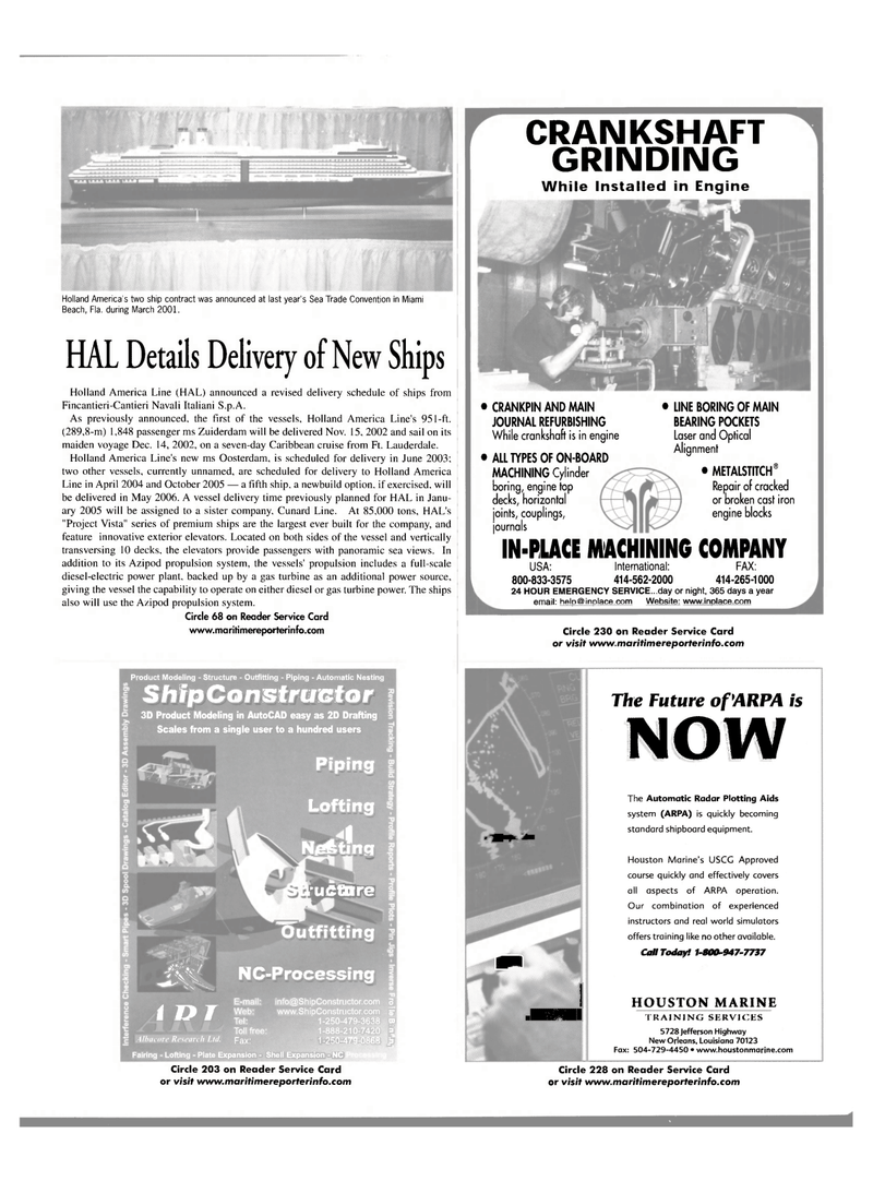 Maritime Reporter Magazine, page 14,  Jan 2002