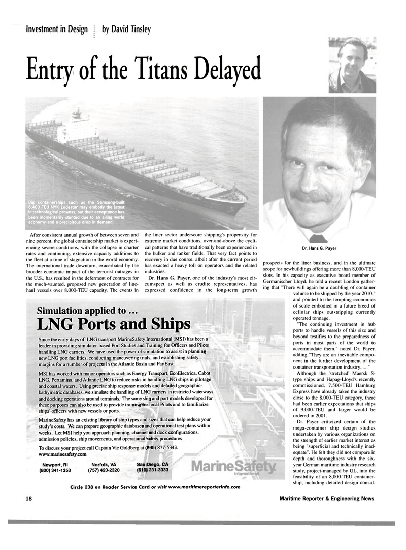 Maritime Reporter Magazine, page 21,  Jan 2002