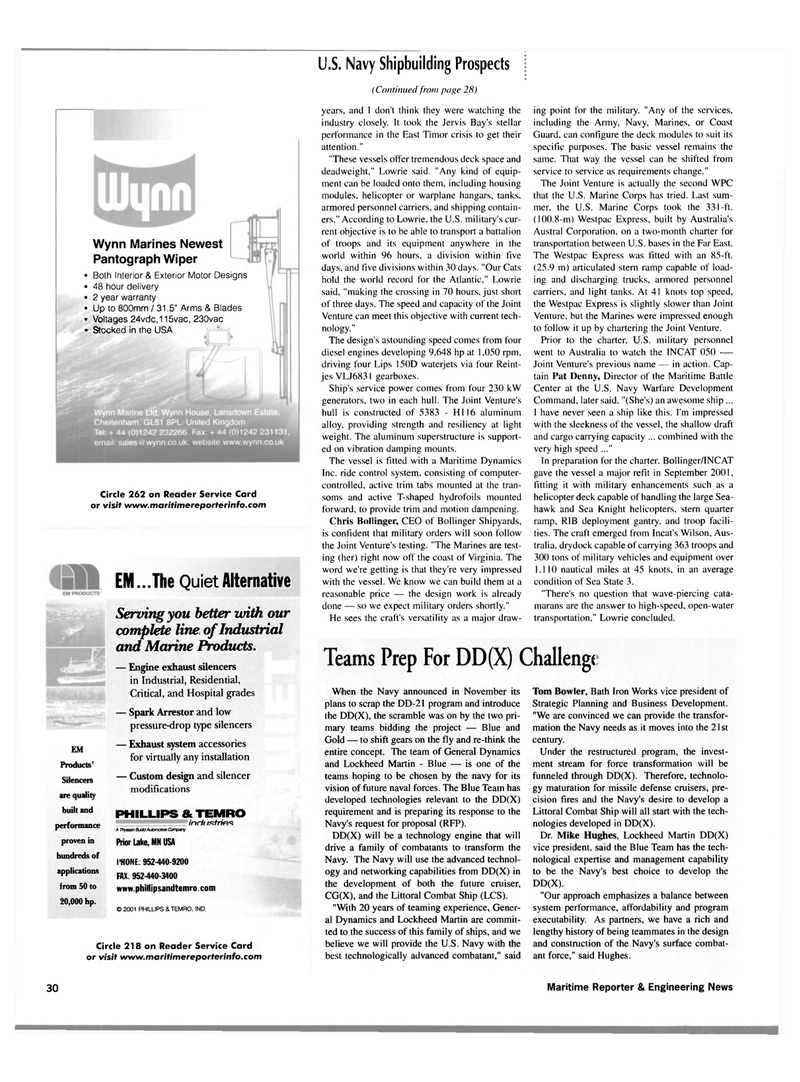 Maritime Reporter Magazine, page 33,  Jan 2002