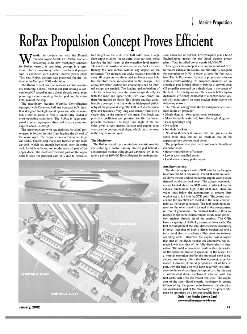 Maritime Reporter Magazine, page 50,  Jan 2002